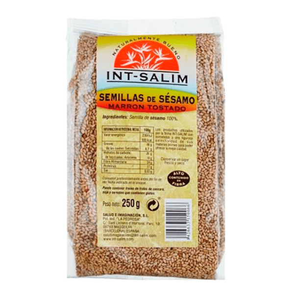 Semillas de Sésamo marrón tostado 250gr Int Salim