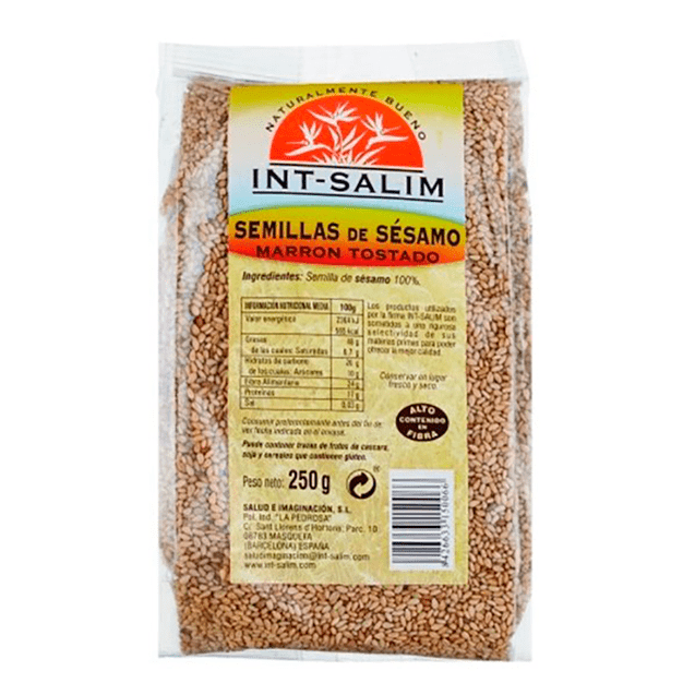 Semillas de Sésamo marrón tostado 250gr Int Salim