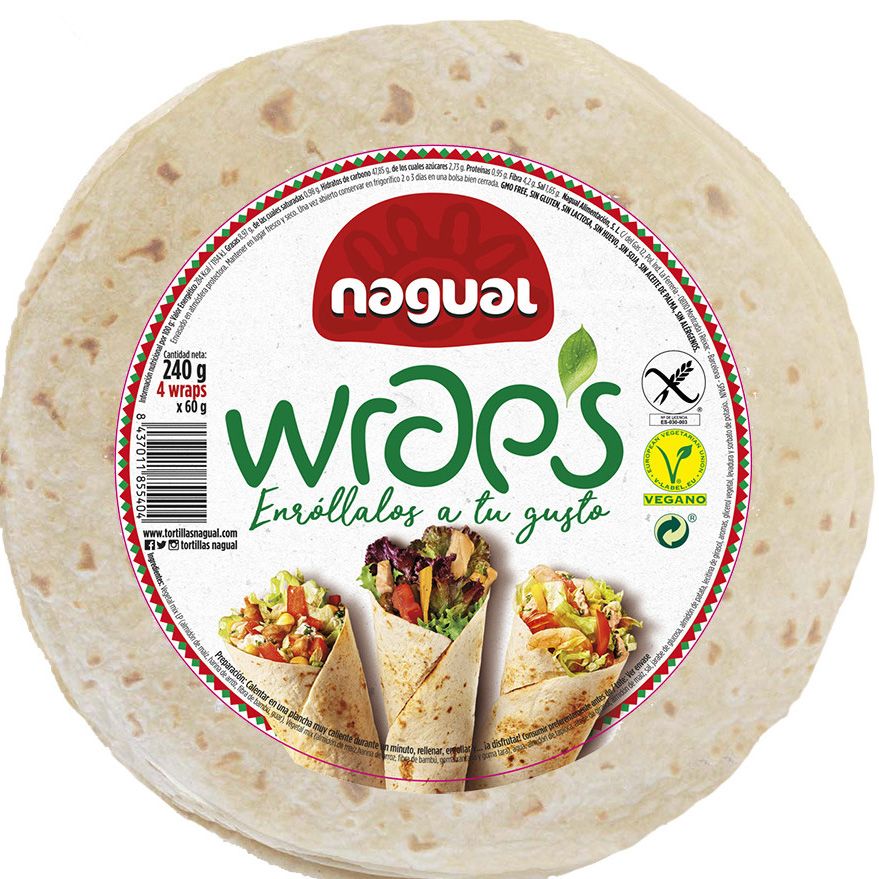 Wraps sin gluten vegano Nagual